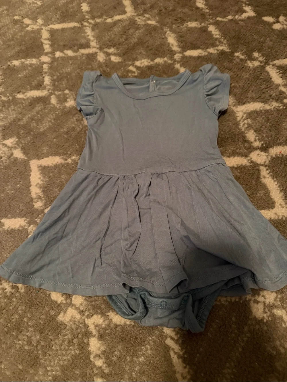 Kyte Baby dusty blue twirl bodysuit dress 2T